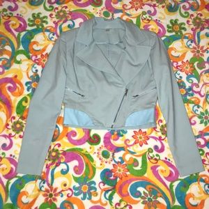 Baby Blue Motorcycle Jacket